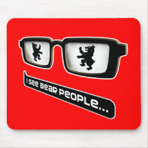 I see bear people mouse pad
