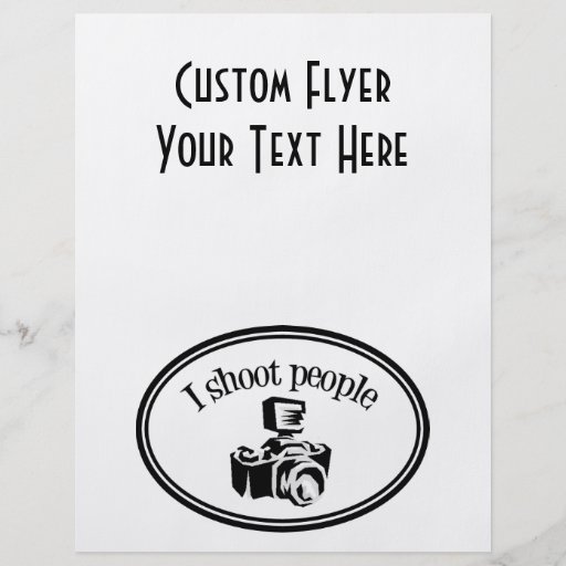 I Shoot People Retro Photographer's Camera B&W Custom Flyer