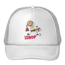 I SHOP Stick Figure T-Shirts & Gifts Trucker Hats