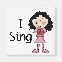 I Sing Female Tshirts and Gifts Refrigerator Magnets