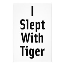 I Slept With Tiger Stationery Design