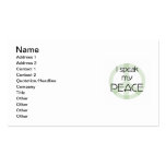 I Speak My Peace T-shirts and Gifts Business Cards