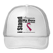 I Stand Alongside My Hero Throat Cancer Trucker Hat