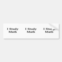 I Study Math Bumper Stickers