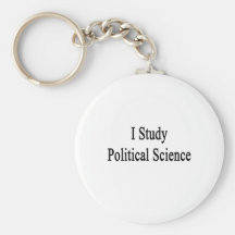 I Study Political Science Keychains