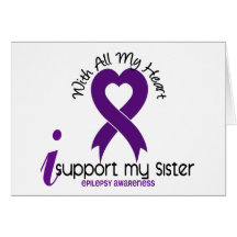 I Support My Sister Epilepsy Cards
