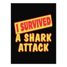 I SURVIVED A SHARK ATTACK PERSONALIZED ANNOUNCEMENT