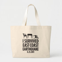 I Survived East Coast Earthquake Tote Bags