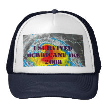 I SURVIVED HURRICANE IKE 2008 MESH HATS