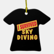 I SURVIVED SKYDIVING CHRISTMAS ORNAMENT