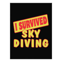 I SURVIVED SKYDIVING CUSTOM ANNOUNCEMENTS