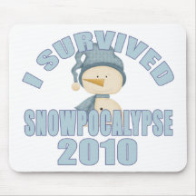 I Survived Snowpocalypse 2010 Mouse Pads