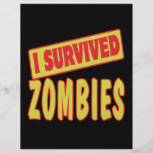 I SURVIVED ZOMBIES FLYERS