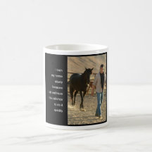 I train my horse coffee mug