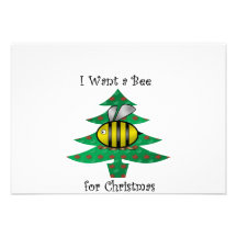 I want a bee for christmas personalised invite