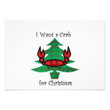 I want a crab for christmas personalised announcements