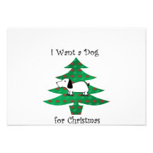 I want a dog for christmas invitation