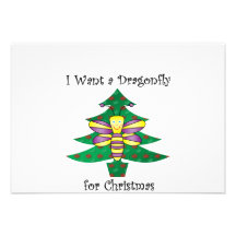 I want a dragonfly for christmas invitations