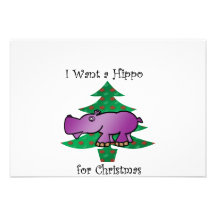I want a hippo for christmas personalised announcement