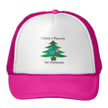 I want a peacock for Christmas Mesh Hats