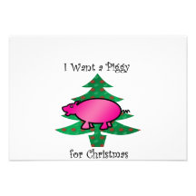 I want a piggy for christmas invites