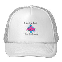 I want a shark for Christmas Trucker Hat