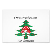 I want mushrooms for christmas custom announcement