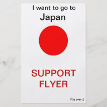 I want to go to Japan Support Flyer