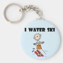 I Water Ski T-shirts and gifts Keychain
