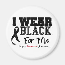 I Wear Black For Me Fridge Magnets