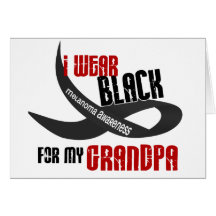 I Wear Black For My Grandpa 33 Card