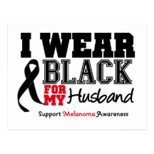 I Wear Black For My Husband Postcard