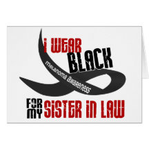 I Wear Black For My Sister-In-Law 33 Card