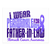 I Wear Periwinkle Father-In-Law 6.4 Stomach Cancer Postcard