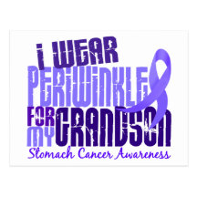 I Wear Periwinkle Grandson 6.4 Stomach Cancer Postcards