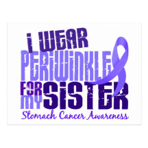 I Wear Periwinkle Sister 6.4 Stomach Cancer Postcard