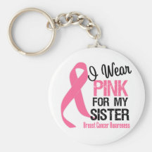 I Wear Pink For My Sister Keychains