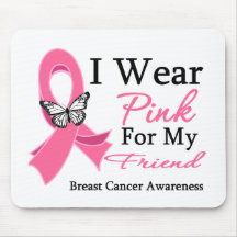 I Wear Pink Ribbon Friend Breast Cancer Mousepads