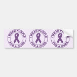 I Wear Purple For A Cure Bumper Stickers