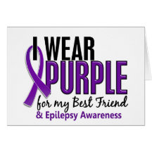 I Wear Purple For My Best Friend 10 Epilepsy Cards