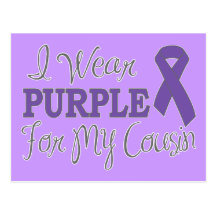 I Wear Purple For My Cousin (Purple Ribbon) Post Card