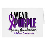 I Wear Purple For My Grandmother 10 Lupus Card