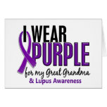 I Wear Purple For My Great Grandma 10 Lupus Cards