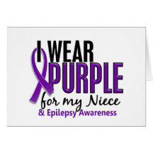 I Wear Purple For My Niece 10 Epilepsy Card