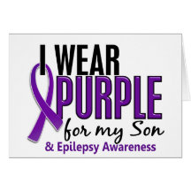 I Wear Purple For My Son 10 Epilepsy Card