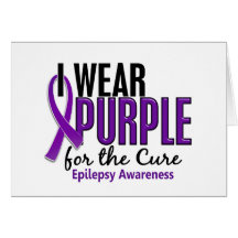 I Wear Purple For The Cure 10 Epilepsy Cards