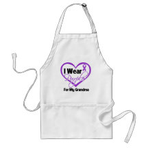 I Wear Purple Heart Ribbon - Grandma Aprons
