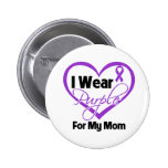 I Wear Purple Heart Ribbon - Mum Pins