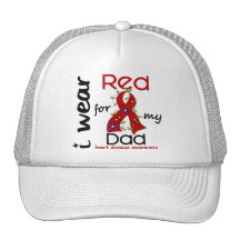 I Wear Red For My Dad 43 Heart Disease Hats
