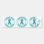 I Wear Teal For A Cure Bumper Stickers